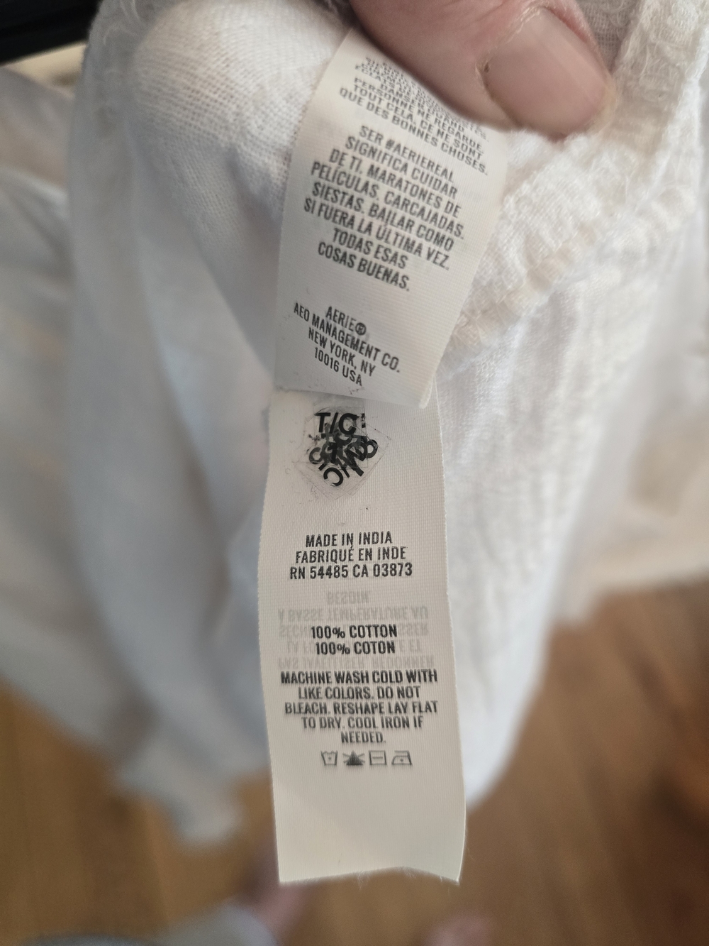 Aerie Daybreak Coverup Shirt White Lightweight Button-Front XL - Picture 9 of 9